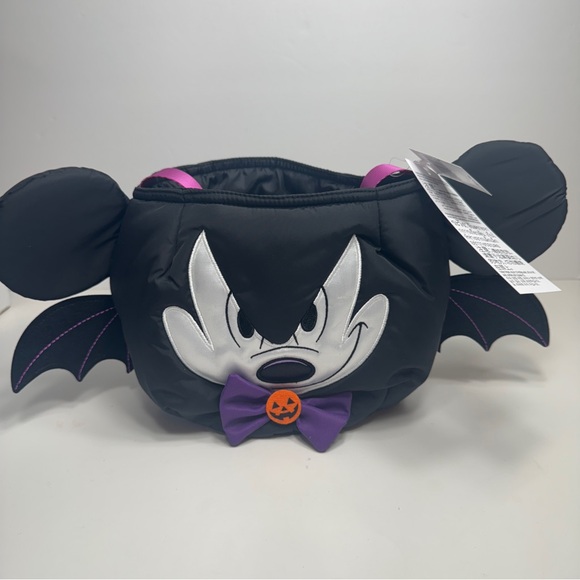 NWT Disney Mickey Mouse bat-themed trick-or-treat bag from Mickey's Not-So-Scary - Picture 2 of 13